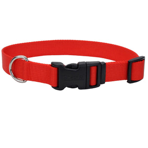 Coastal Pet Dog Collar Adjustable Nylon Red 5.8 In X 10-14 In