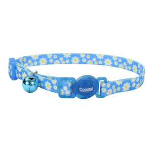 Coastal Pet Cat Collar Daisy Blue 3/8" x 12"