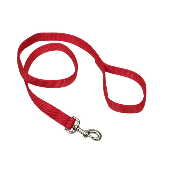Coastal Pet Dog Leash Double-Ply Nylon Red 1 In X 6 Ft