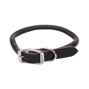 Coastal Pet Collar Leather Latigo Brown 3/4X18