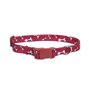 Coastal Pet Collar Bones Red 5/8X10-14 P