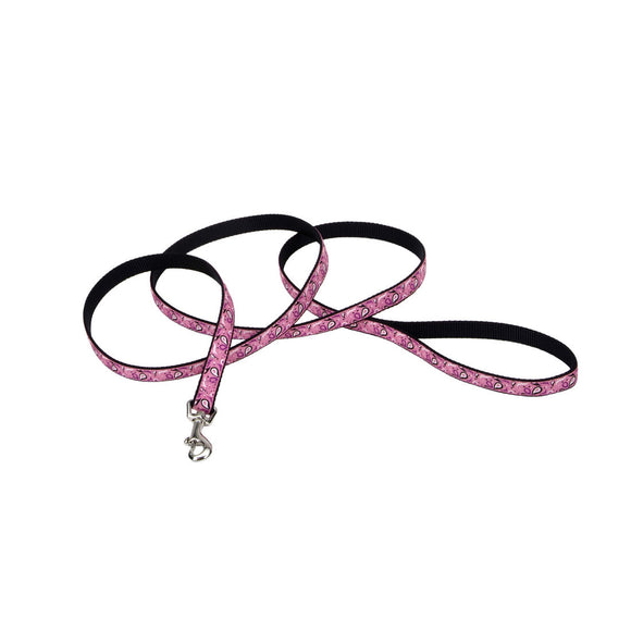 Coastal Pet Dog Leash Ribbon Pink 5.8 In x 6 Ft