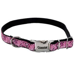 Coastal Pet Dog Collar Adjustable Ribbon Pink 1 In X 18-26 In