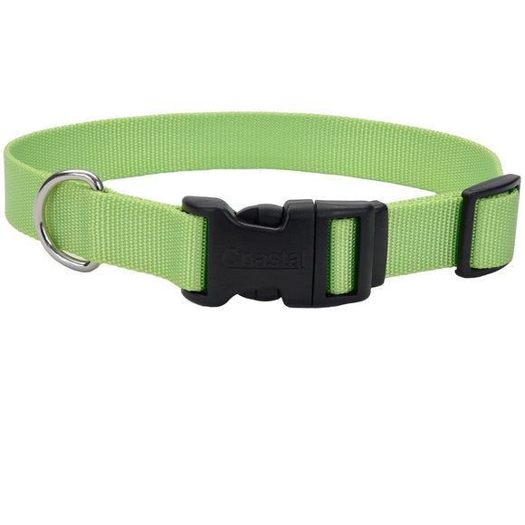 Coastal Pet Dog Collar Adjustable Nylon Lime 3.4 In X 14-20 In
