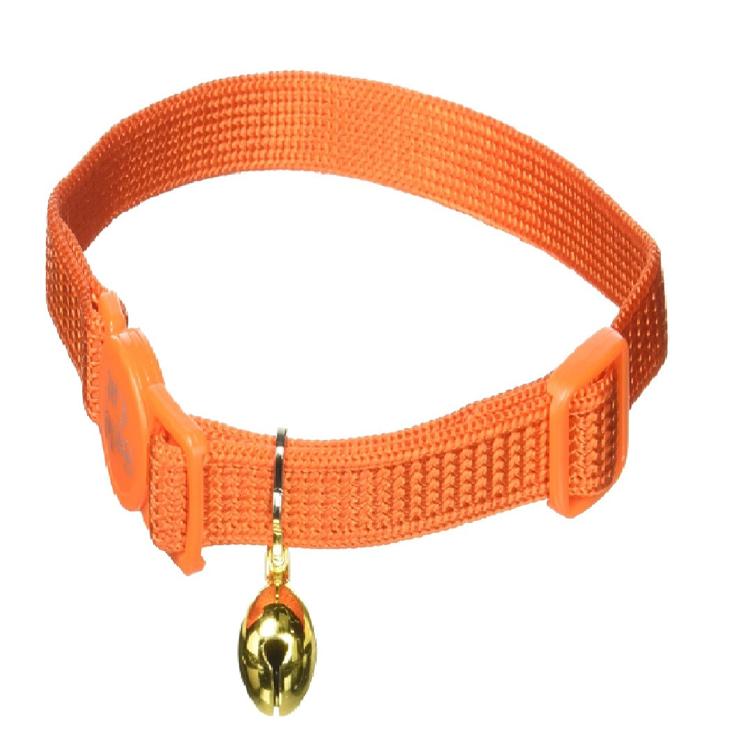 Coastal Pet Orange Snag Proof Cat Collar 3 8in W x 12in. L Bow Wow