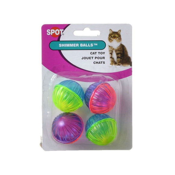Spot Cat Toy Shimmer Ball 4 Ct
