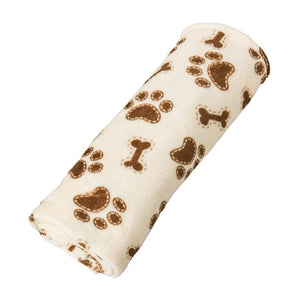 Spot Snug Blanket Bone and Paw Cream 30X40in