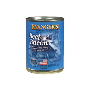 Evanger's Canned Dog Food Classic Beef and Bacon 354g