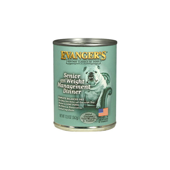 Evanger's Canned Dog Food Classic Senior and Weight Management Dinner 354g
