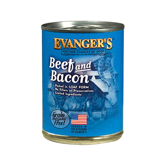 Evanger's Classic Beef and Bacon Canned Dog Food 572g