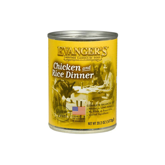 Evanger's Canned Dog Food Classic Chicken and Rice Dinner 572g