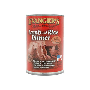 Evanger s Canned Dog Food Classic Lamb and Rice Dinner 572g Bow