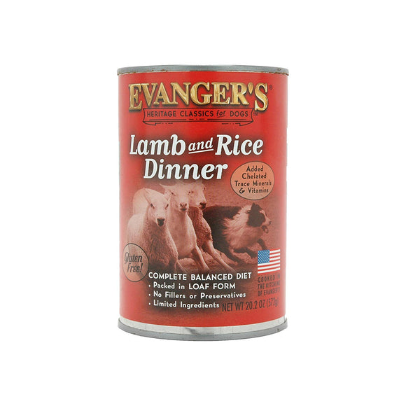 Evanger's Canned Dog Food Classic Lamb and Rice Dinner 572g