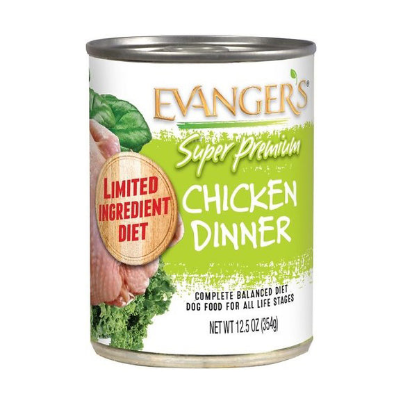Evanger's Dog Canned Food Limited Ingredient Diet Super Premium Chicken Dinner 354g
