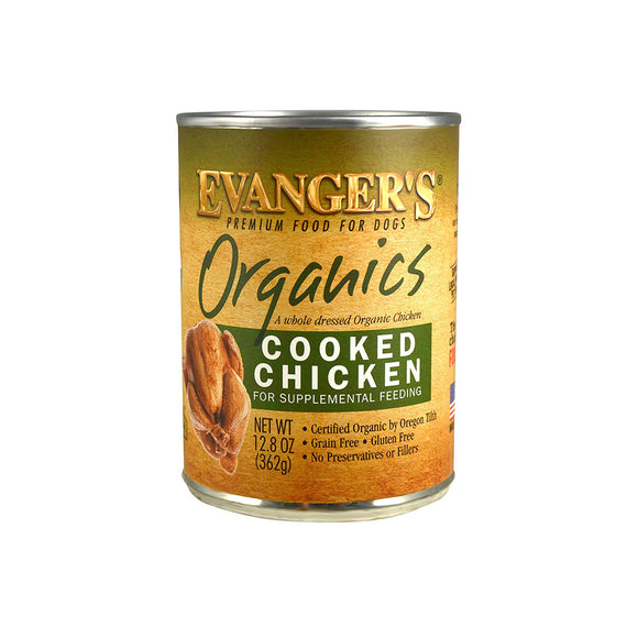 Evanger's Canned Dog Food Organics Cooked Chicken 354g
