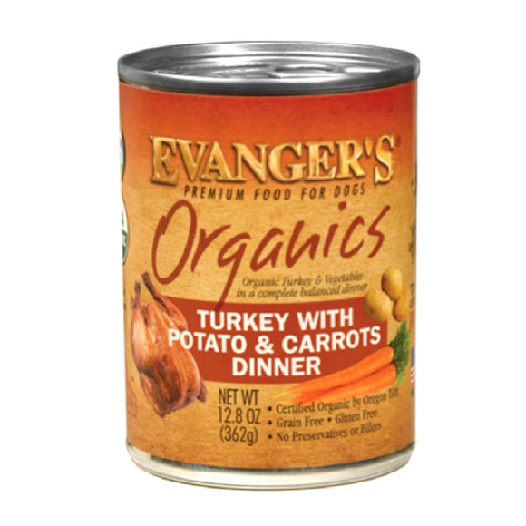 Evanger's Organics Turkey with Potato & Carrots Dinner Canned Dog Food 354g