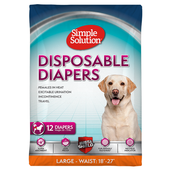 Simple Solution Female Disposable Diaper Large/XL 12ct