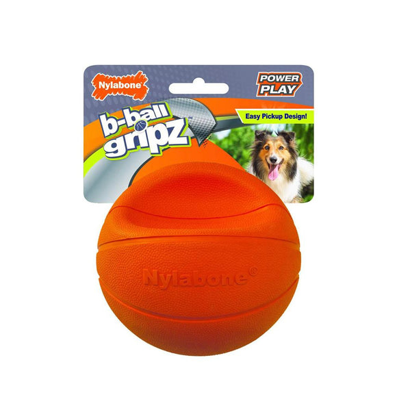 Nylabone Dog Toy Gripz Basket Ball Medium