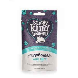 Simply Kind Hearted Cat Treat Munchables with Mint 1.4oz