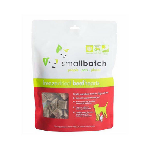Small Batch Freeze-dried Treats Beef Hearts 3.5 oz
