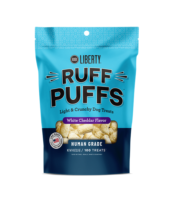 Bixbi Liberty Ruff Puffs White Cheddar 113g