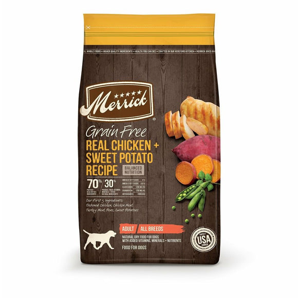 Merrick Dry Dog Food Grain Free Chicken & Sweet Potato 22Lbs