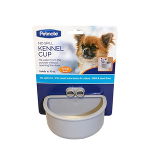 Petmate Bowl No Spill Kennel Cup Gray Small