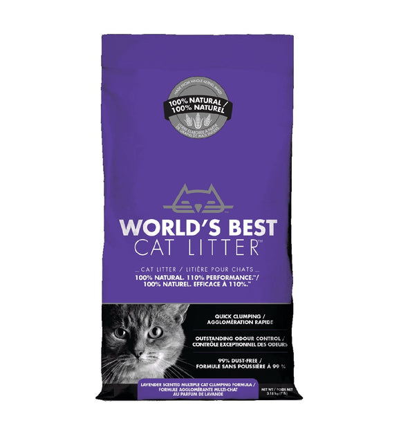 World's Best Cat Litter Lavender Scented Multiple Cat Clumping Formula 6.35kg