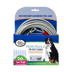 Four Paws Tie Out Cable Super Weight 20 Ft