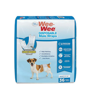 Four Paws Wee Wee Wrap Disposable Small/XSmall 36 Pk