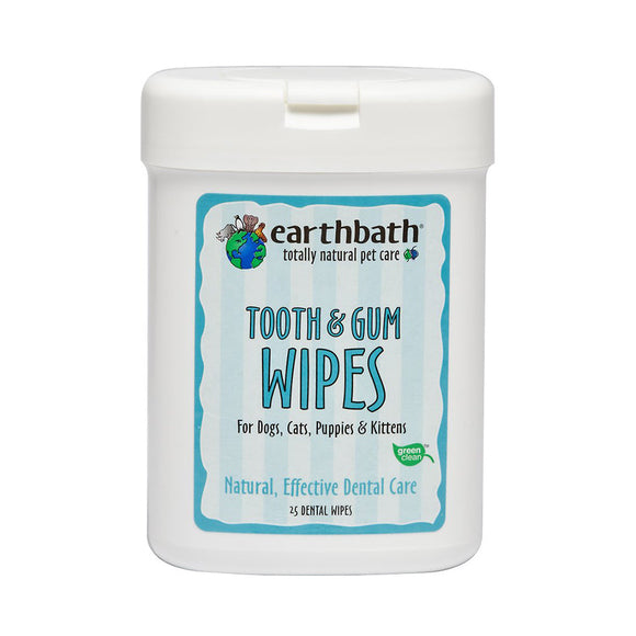 Earthbath Wipes Tooth and Gums 25 Ct
