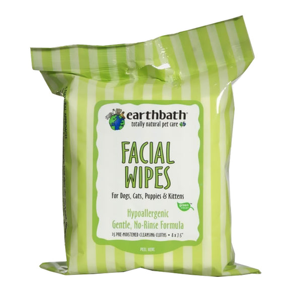 Earthbath Facial Wipes 25 Ct