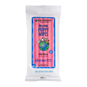 Earthbath Wipes Puppy Travel Pack Wild Cherry