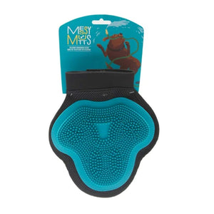 Messy Mutts Blue Silicone Grooming Glove