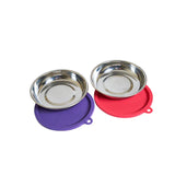 Messy Cat Stainless Steel Bowl and Silicone Lid Set 1.75 cup