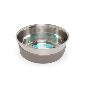 Messy Mutts Stainless Steel Bowl Non-slip Removable Silicone Base Small