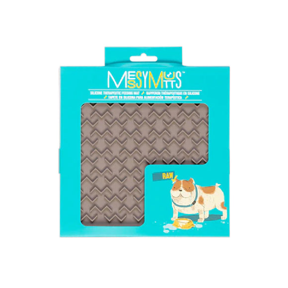 Messy Mutts Gray Silicone Therapeutic Licking Mat Medium 20cm x 20cm