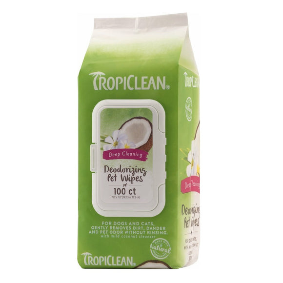 Tropiclean Deep Cleansing Wipes 100 Ct