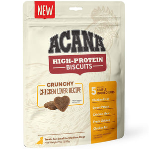 Acana High-Protein Biscuits Crunchy Chicken Liver (Small Breed) 255g