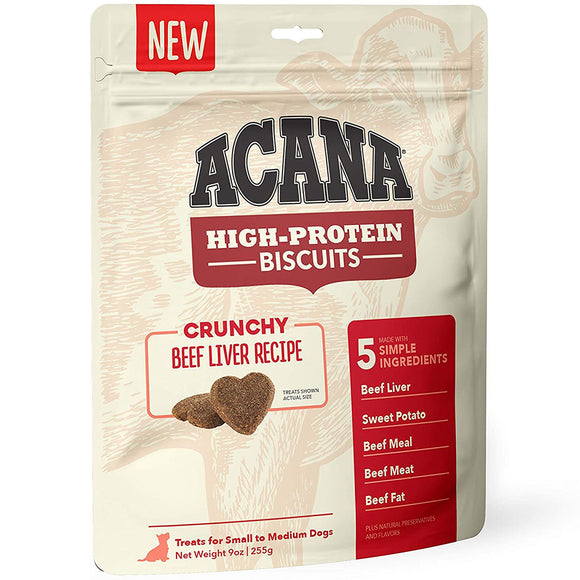 Acana High-Protein Biscuits Crunchy Beef Liver (Small Breed) 255g