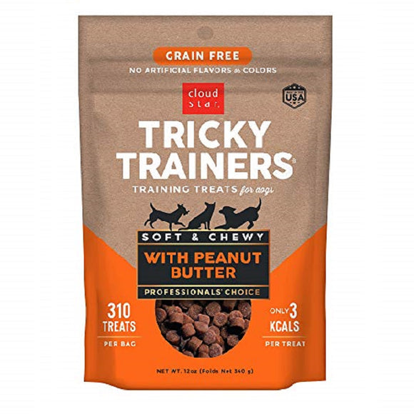 Cloud Star Tricky Trainers Grain Free Chewy Peanut Butter 340g