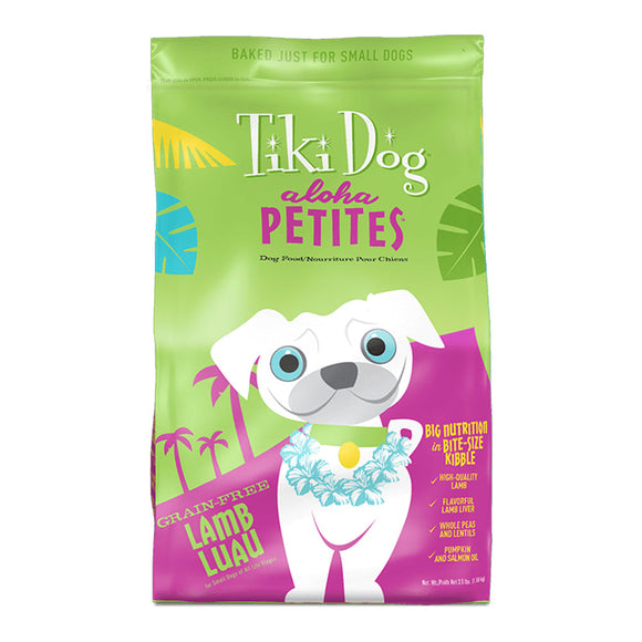 Tiki Dog Aloha Petites Grain-Free Dry Dog Food Lamb Luau 10 Lbs