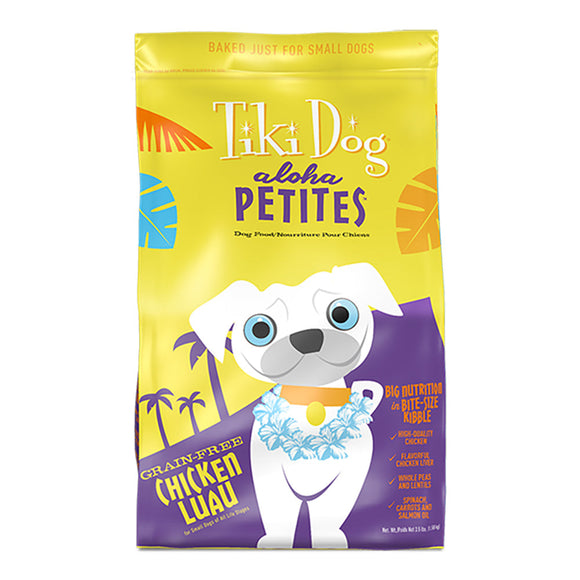 Tiki Dog Aloha Petites Grain-Free Dry Dog Food Chicken Luau 10 Lbs