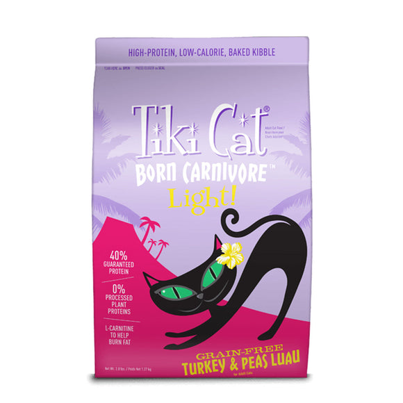 Tiki Cat Born Carnivore Dry Cat Food Light Turkey & Peas Luau 1.27kg
