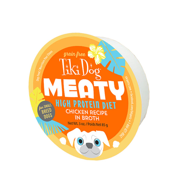 Tiki Dog Meaty High Protein Diet Chicken Recipe in Broth 85g