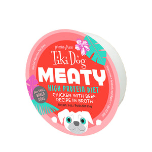 Tiki Dog Meaty High Protein Diet Chicken with Beef Recipe in Broth 85g