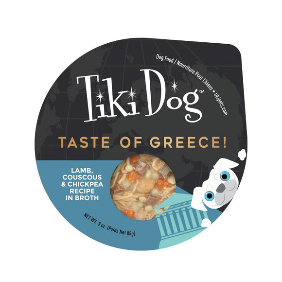 Tiki Dog Taste of Greece Lamb, Couscous & Chickpea Recipe in Broth 85g