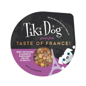 Tiki Dog Taste of France Beef, Potatoes & Burgundy Recipe in Broth Grain-Free 85g