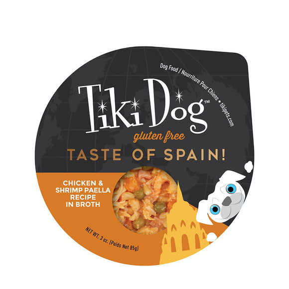 Tiki Dog Taste of Spain Chicken & Shrimp Paella Recipe in Broth 85g