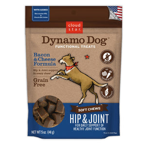 Cloud Star Dynamo Dog Functional Soft Chews Hip & Joint with Bacon & Cheese 141g